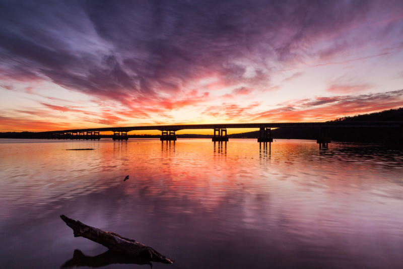 Sunrise on the Arkansas River, Arkansas