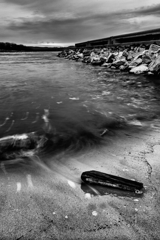 Cloudy sunrise on the Arkansas River, Arkansas