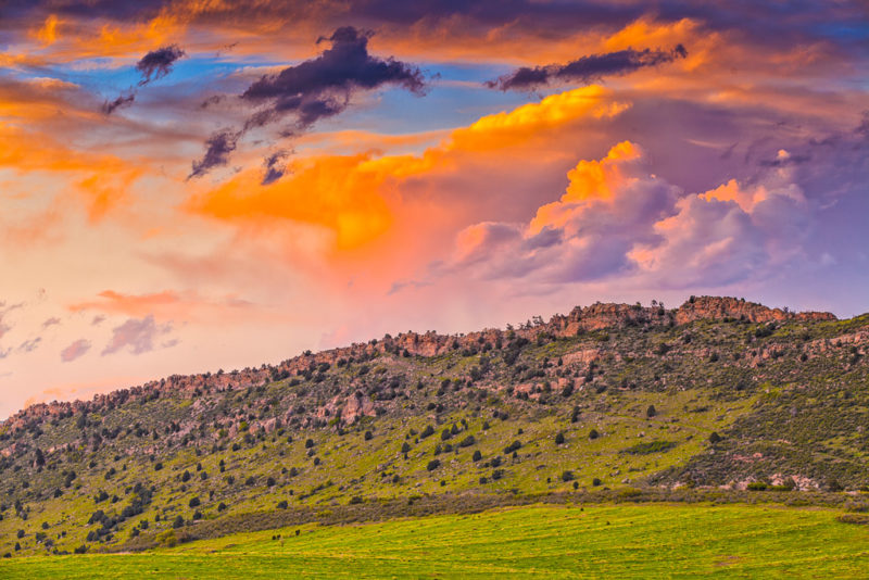 Mountain sunset Colorado